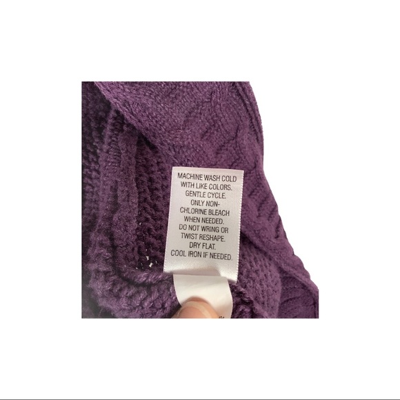 Sonoma Women Size Small Purple Button Front Short Sleeve Cardigan Sweater - Picture 5 of 6